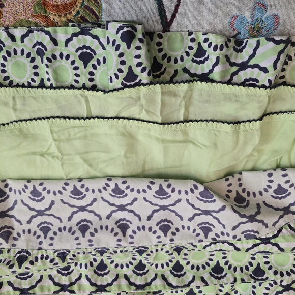 Anthropologie Maeve Blue, Green and White Mini Dress - Picture 12 of 14